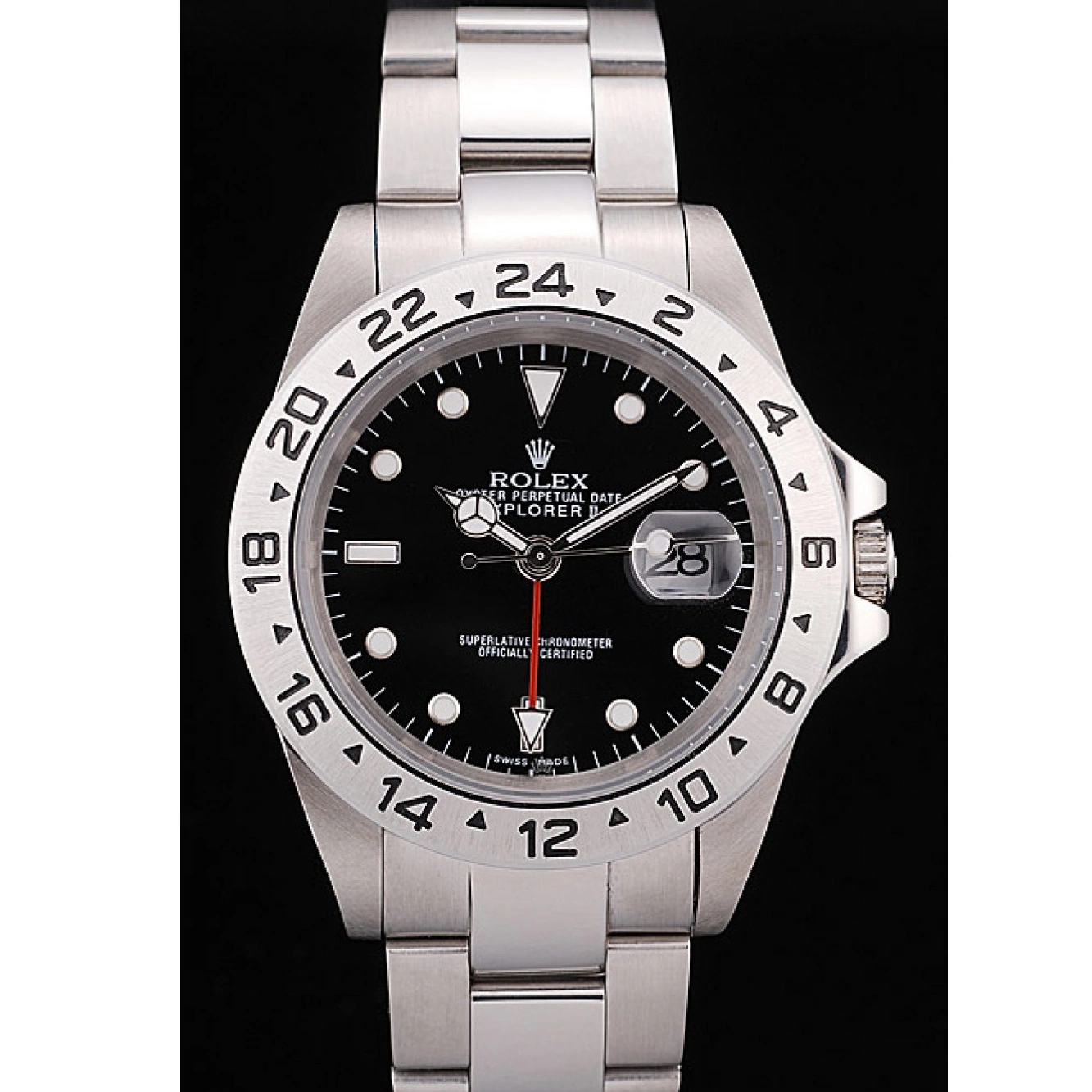 MiroTime 0729 Rolex Explorer Stainless Steel Bezel Black Dial
